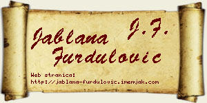 Jablana Furdulović vizit kartica